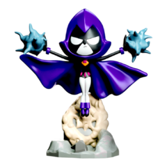 Ravena - Os Jovens Titãs em Ação Impressão 3D, Pintura à Mão, 20cm de Altura (Pré-Venda) - comprar online