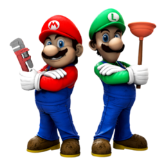 Mario e Luigi Impressão 3D, Pintura à Mão, 24cm de Altura (Pré-Venda) - comprar online