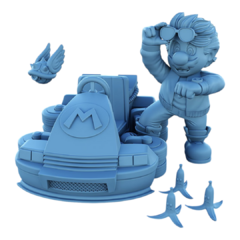 Mario - De Volta Para o Futuro Impressão 3D, Pintura à Mão, 14cm de Altura (Pré-Venda) - comprar online