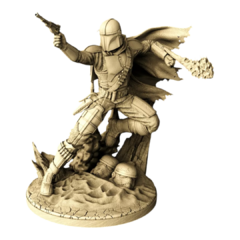 Mandaloriano Impressão 3D, Pintura à Mão, 29cm de Altura (Pré-Venda) - comprar online