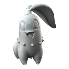 Chikorita Impressão 3D, Pintura à Mão, 10cm de Altura (Pré-Venda) - comprar online