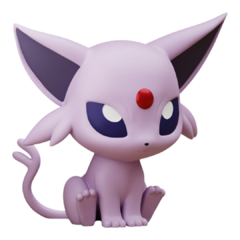 Espeon Chibi Impressão 3D, Pintura à Mão, 9cm de Altura (Pré-Venda) - comprar online