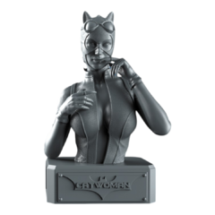 Busto Mulher-Gato Impressão 3D, Pintura à Mão, 13cm de Altura (Pré-Venda) - comprar online