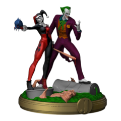 Coringa e Arlequina Impressão 3D, Pintura à Mão, 21cm de Altura (Pré-Venda) - comprar online