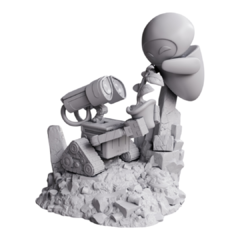 Wall-E e EVA em Impressão 3D, 9cm de Altura - comprar online