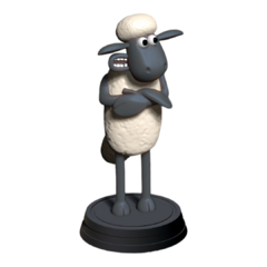 Shaun, o Carneiro, Impressão 3D, 9cm de Altura na internet