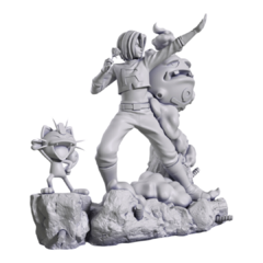 James, Koffing e Meowth Impressão 3D, 19cm de Altura na internet