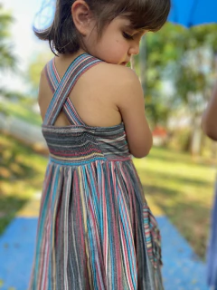 Vestido Infantil Malô Listrado - loja online