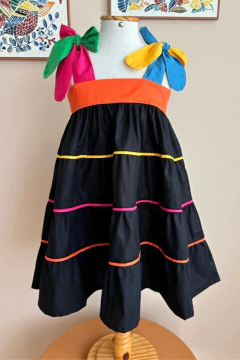 Vestido Color Evase Preto - comprar online