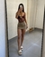 Cropped renda marrom - comprar online