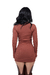 Vestido Manga Longa Marrom - MUGANGA