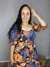Vestido Longo em Crepinho com Estampas Tropicais na internet