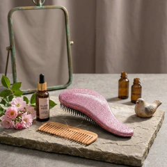 Cepillo Rosa Glitter - Valvik Belleza-Productos de Belleza