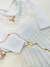 Conjunto batizado de tricot antialérgico bebê vestido luxo branco e body espírito santo - Leleka Sonho Infantil