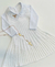 Conjunto batizado de tricot antialérgico bebê vestido luxo branco e body espírito santo - comprar online