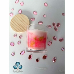 Vela Aromática Marmorizada - Rosa Bebê