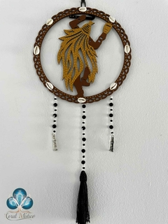 Mandala em MDF 20 cm Obaluaê