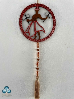 Mandala em MDF 10 cm Xangô