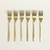 Set x 6 utensillos dorado mate
