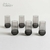 SET X 6 VASOS ALTOS MERSIN GRIS FONDO ESMERILADO 470 ML