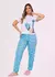 Pijama feminino branco com estampa exclusiva e divertida de Monstros S.A. Confortável e cheio de estilo para suas noites de descanso. Descubra na Sonho Meu Pijamas uma variedade de pijamas femininos inspirados em personagens adoráveis. Renove seu conforto