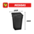 LIXEIRA RATTAN COM TAMPA CLICK 10L - PRETA - Queiroz Express