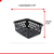 Cesto Organizador Multiuso Preto Pequeno16X12,5X6,2 cm - Queiroz Express