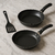 Kit Frigideiras Francesas com Espatula Cor Preta 20 cm e 16cm - Queiroz Express
