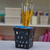 Cesto Organizador Multiuso Quadrado Alto Preto 10,5X10,5X11 cm - Queiroz Express