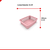 Cesto Organizador Multiuso Médio Rosa 20X15,5X6 cm - loja online