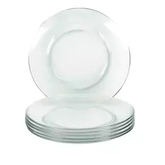 Jogo 6 Pratos Sobremesa Vidro Temperado Duralex Astral - comprar online