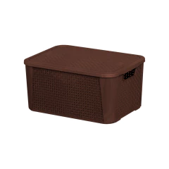 Caixa Organizadora Rattan Café N2 - Elegância e Ventilação