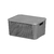Caixa Organizadora Rattan Cinza N2