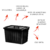 CONTAINER PLASTICO PRETO N 5 - 54,5 L na internet