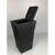 LIXEIRA RATTAN COM TAMPA CLICK 10L - PRETA - Queiroz Express