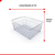 Cesto Organizador Multiuso Extra Grande transparente 29x20x1 cm - loja online