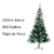 Árvore Natal Marine Simples Verde 240cm 600 Galhos com Tripé De Ferro - comprar online