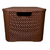 Caixa Organizadora Rattan Café N2 - Queiroz Express Utilidades