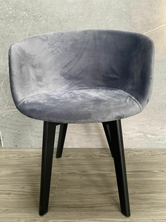 Silla velvet dark grey