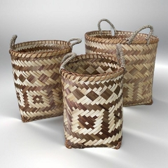 Canasto de bamboo y rattan MEDIANO - comprar online