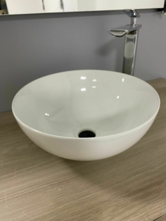 Bacha redonda ceramica blanca