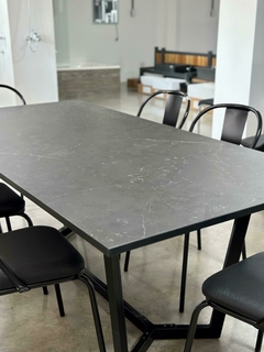 Mesa madera simil marmol - comprar online
