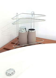 Esquinero colgante doble cromado - comprar online