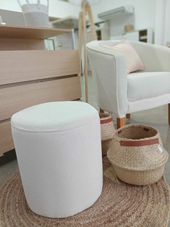 Puff bucle beige en internet