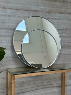 Espejo circular con marco de hierro N 80 blanco - comprar online