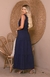 Vestido Longo De Linho Com Botões Com Cinto Faixa - comprar online