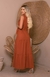 Imagem do Vestido Longo De Linho Com Botões Com Cinto Faixa
