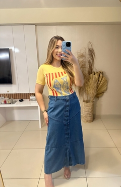 SAIA MARIANA JEANS BOTOES FRONTAIS - loja online