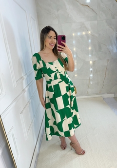 Vestido Zoe estampa geometrica