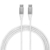 Cabo USB-C para USB-C Hard Cable em Poliéster Branco
